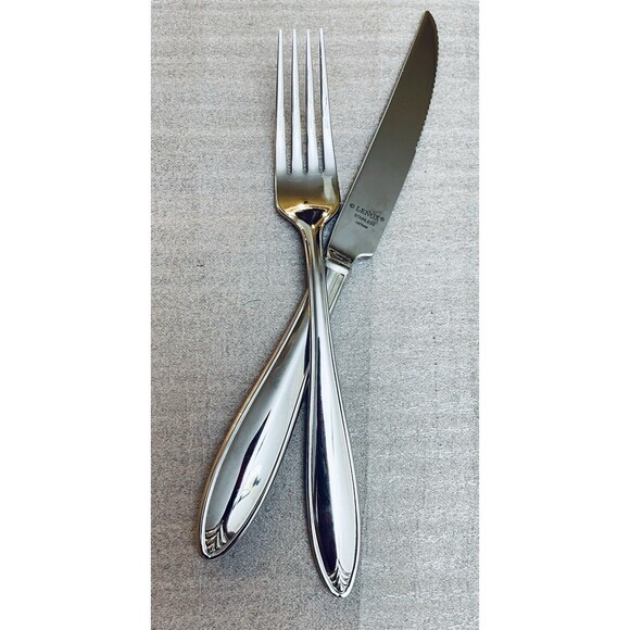 Lenox Covington 18/10 Steak Knife & Fork Set Replacement Vietnam - Picture 1 of 7